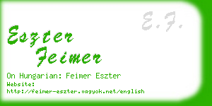 eszter feimer business card